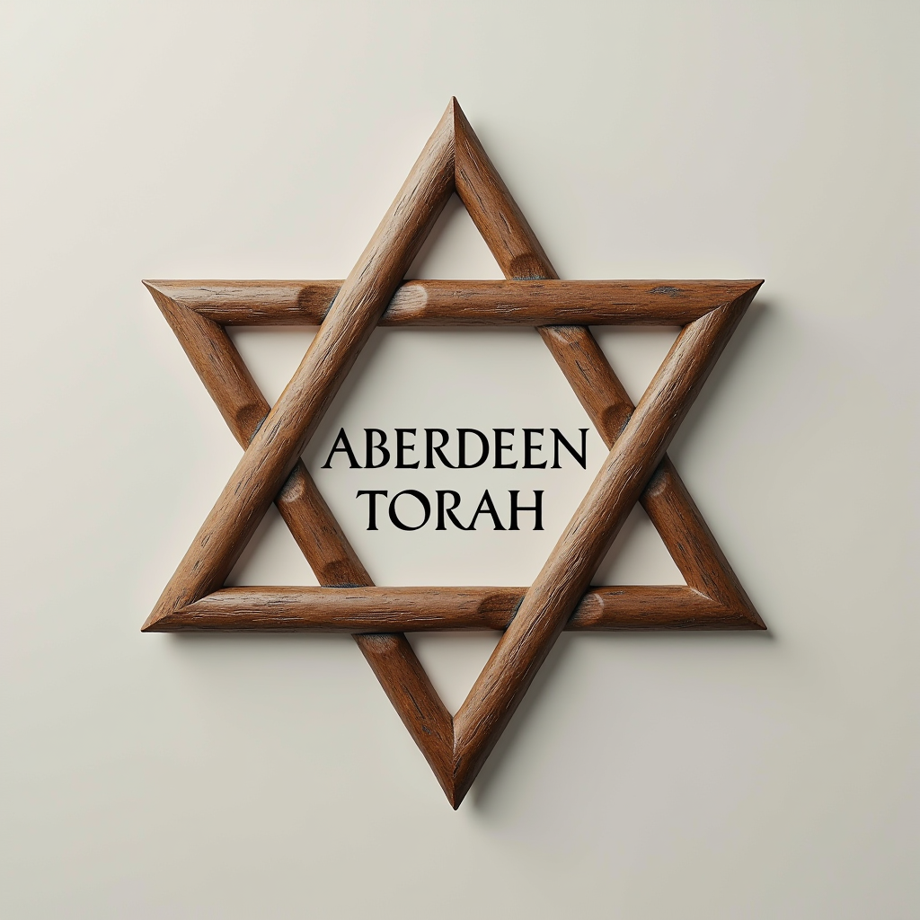 Aberdeen Torah logo featuring Star of David symbol with elegant serif typography representing Jewish heritage and community