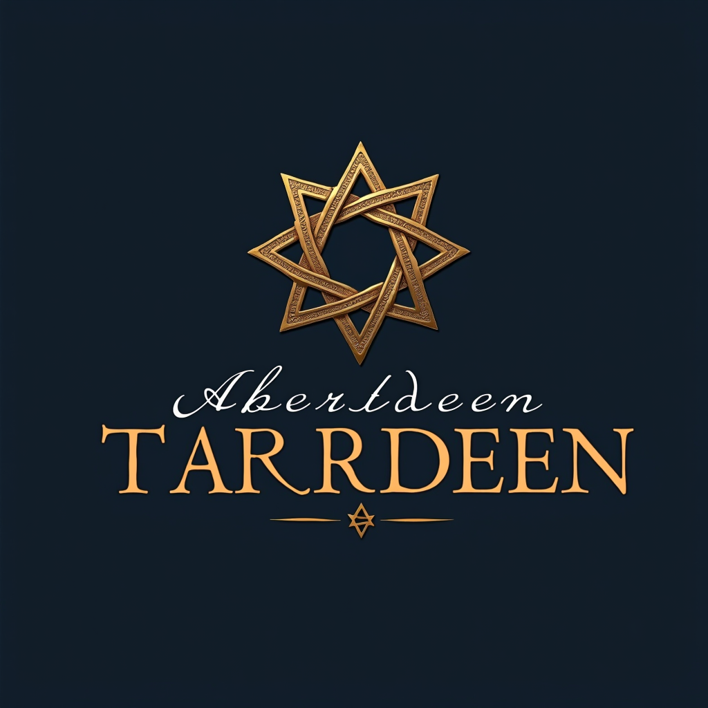Aberdeen Torah logo featuring Star of David symbol with elegant serif typography representing Jewish heritage and community