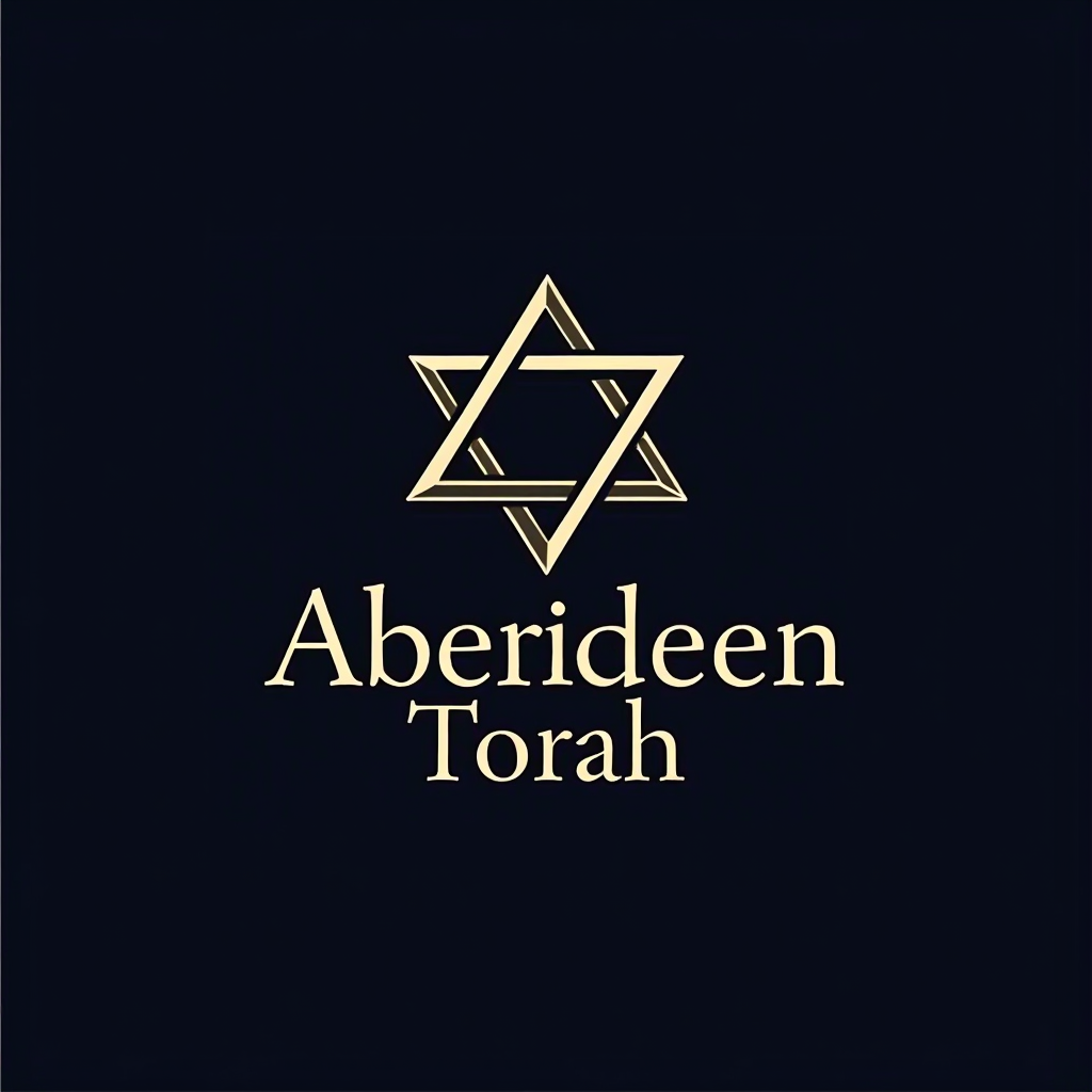 Aberdeen Torah logo featuring Star of David symbol with elegant serif typography representing Jewish heritage and community