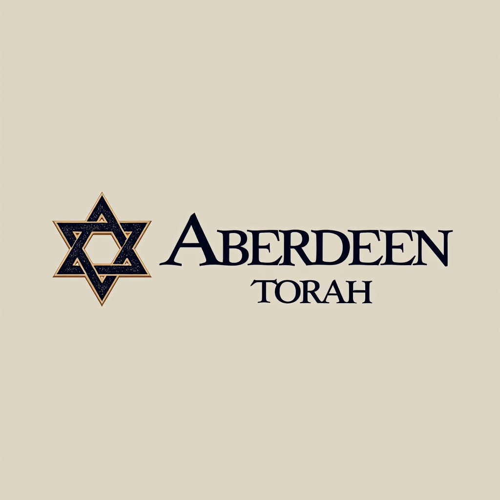 Aberdeen Torah logo featuring Star of David symbol with elegant serif typography representing Jewish heritage and community